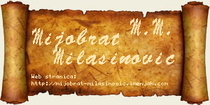Mijobrat Milašinović vizit kartica
